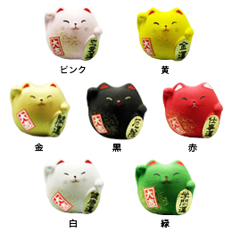 風水招き猫(10個入)  Cat Figurine