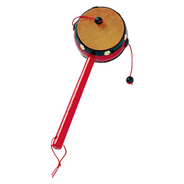 でんでん太鼓(小)無地(12個入)