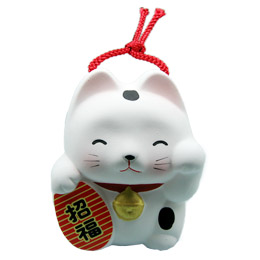 土鈴招き猫(10個入)  Cat Figurine